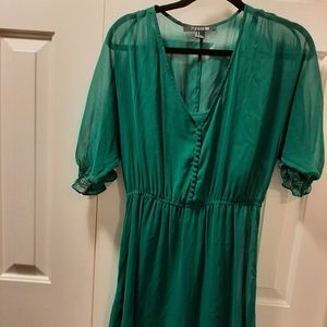 Green dress forever 21